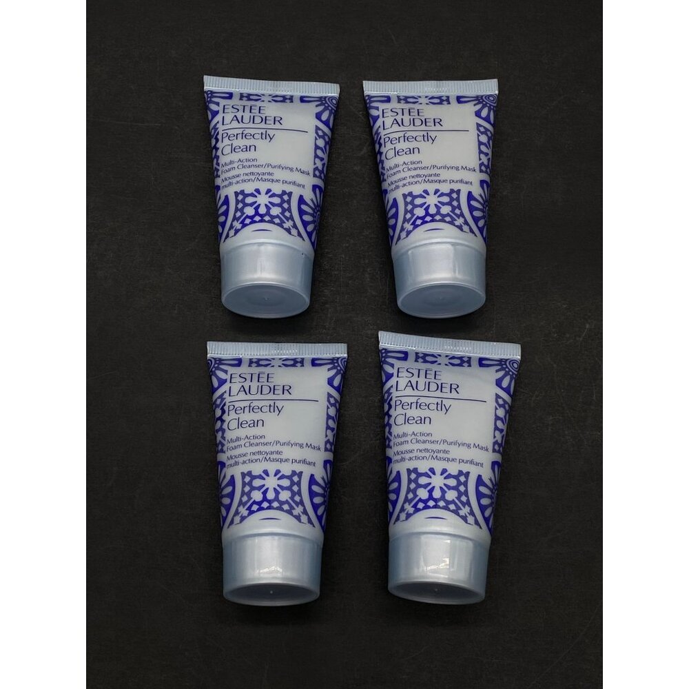 4 Estee Lauder Perfectly Clean Multi-action Foam Cleanser/ Purifying Mask, 1oz e